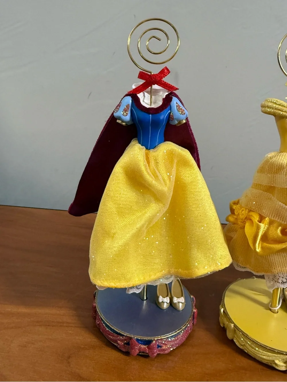 Disney Set of 3 Princess Dress Photo Holder Snow White Belle Cinderella Decor